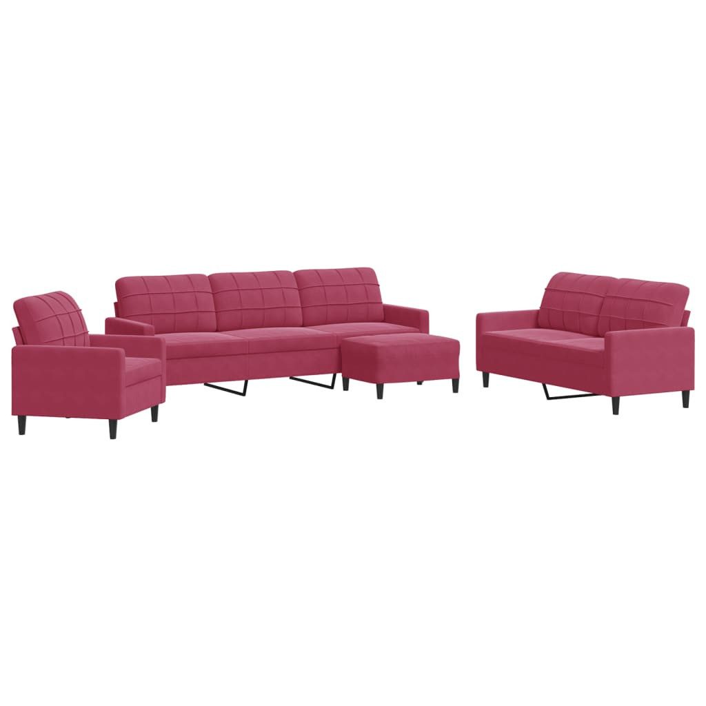 vidaXL Sofa 4-tlg. Sofagarnitur mit Kissen günstig online kaufen