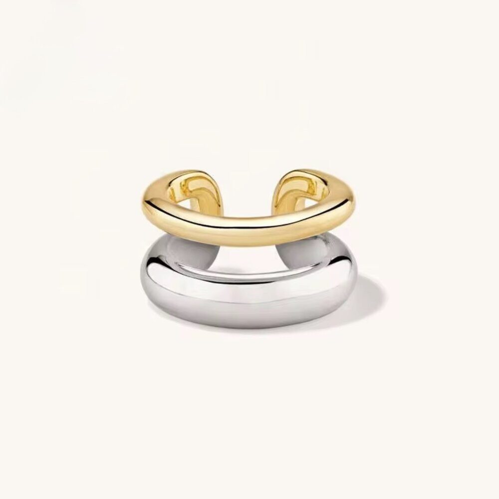 ROUGEMONT Ohrklemme Trend Damen Ear Cuff Bicolor 925 Sterling Silber 18K Go günstig online kaufen