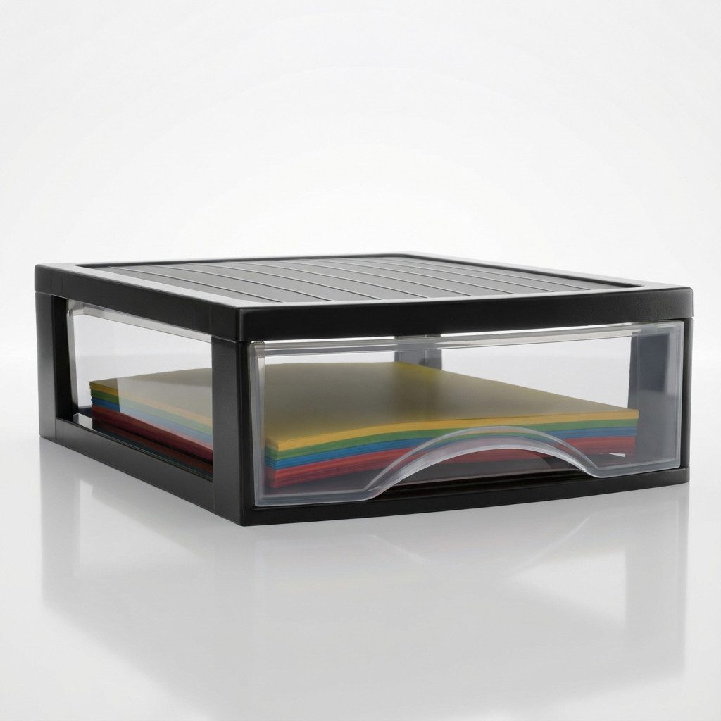 Hausfelder Schubladenbox Schubladenschrank A4 mit 2 Schubladen, Schreibtisch Ordnungssystem, (1-St., A4 mit 2 Schubladen), leicht zu reinigen, BPA-freier Kunststoff, verschiedene Größen