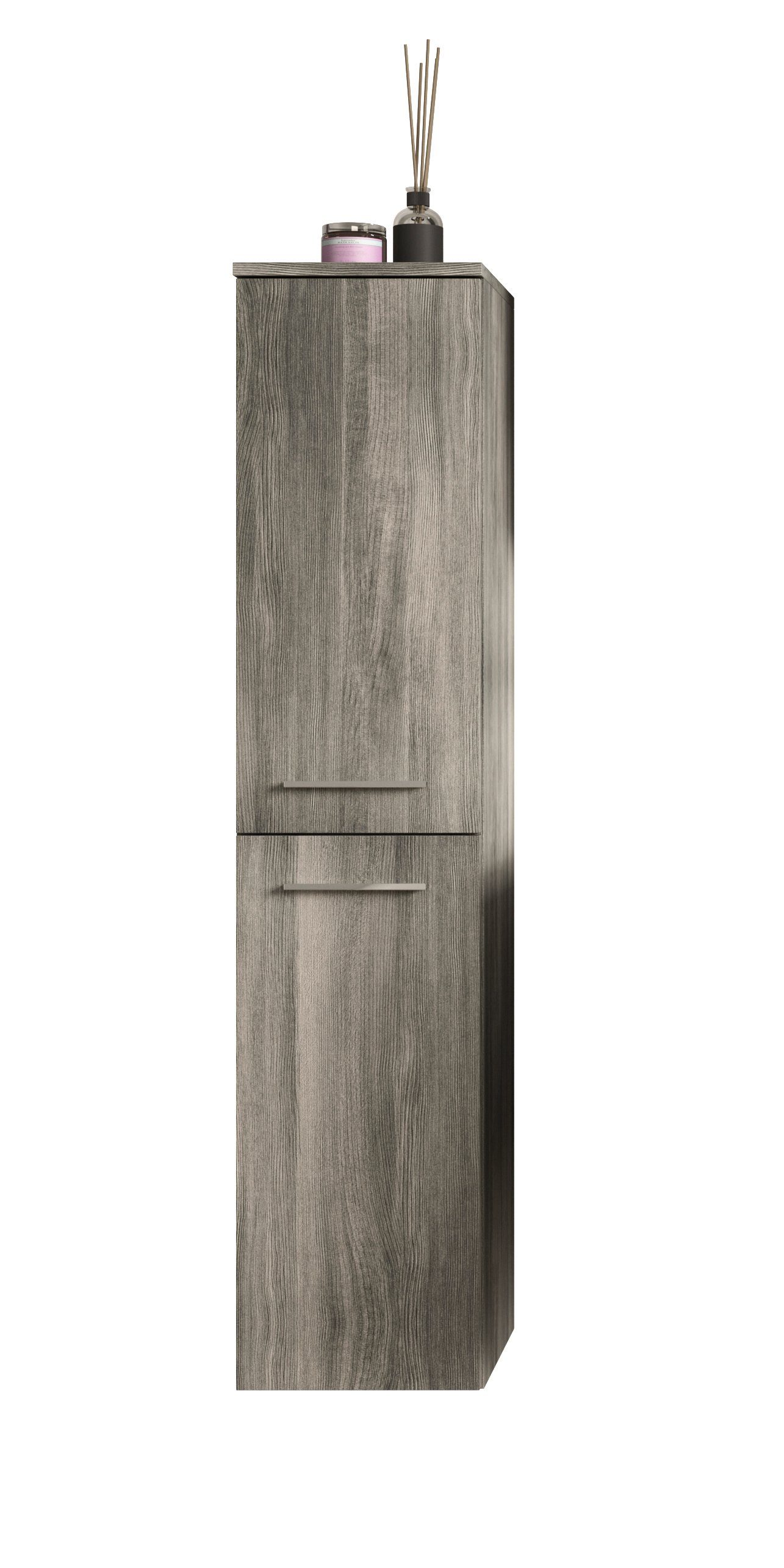 furnling Hängeschrank Nairobi Breite 30 cm, Höhe 136 cm, Tiefe 31 cm, Grau