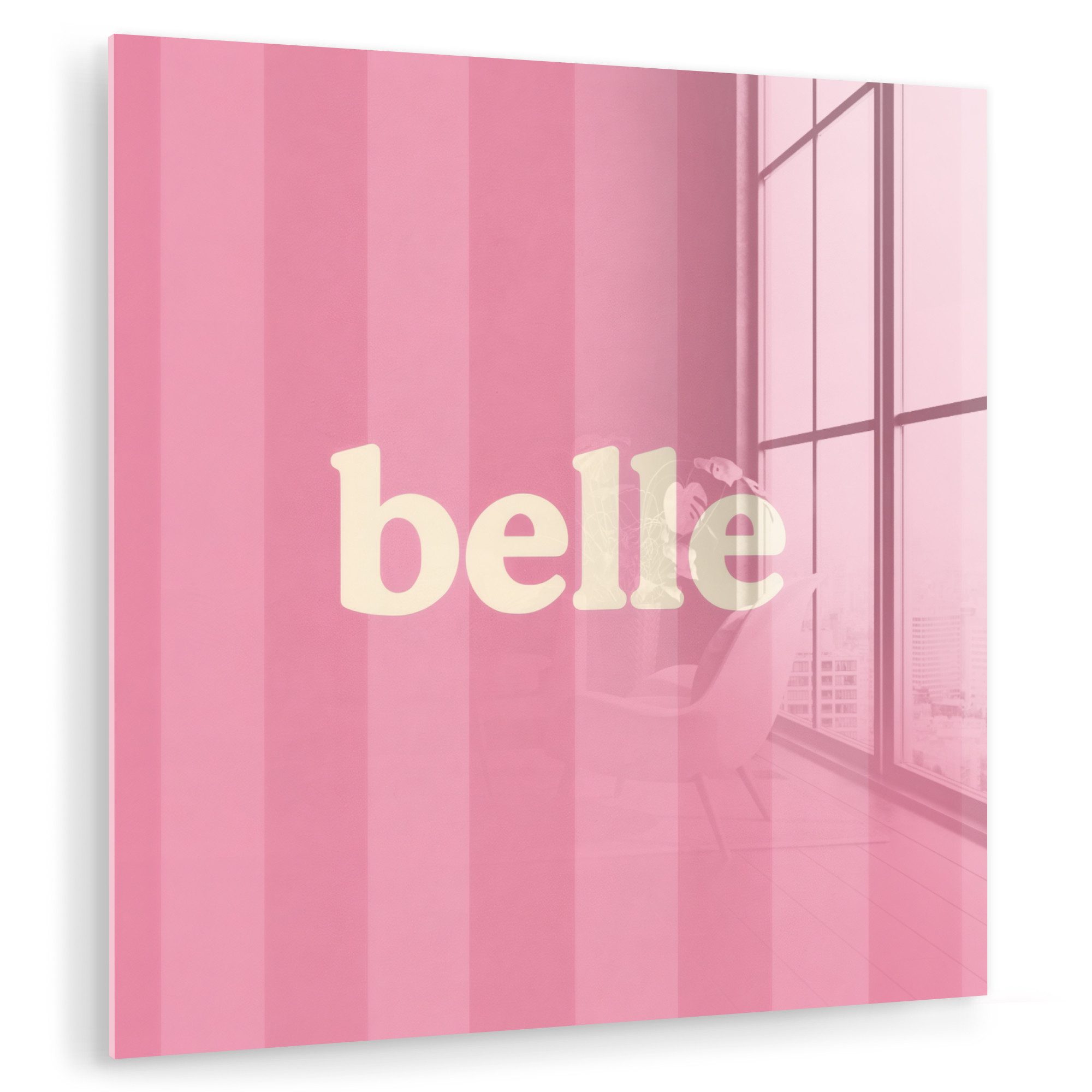 MuchoWow Acrylglasbild Rosa - Gestreift - günstig online kaufen