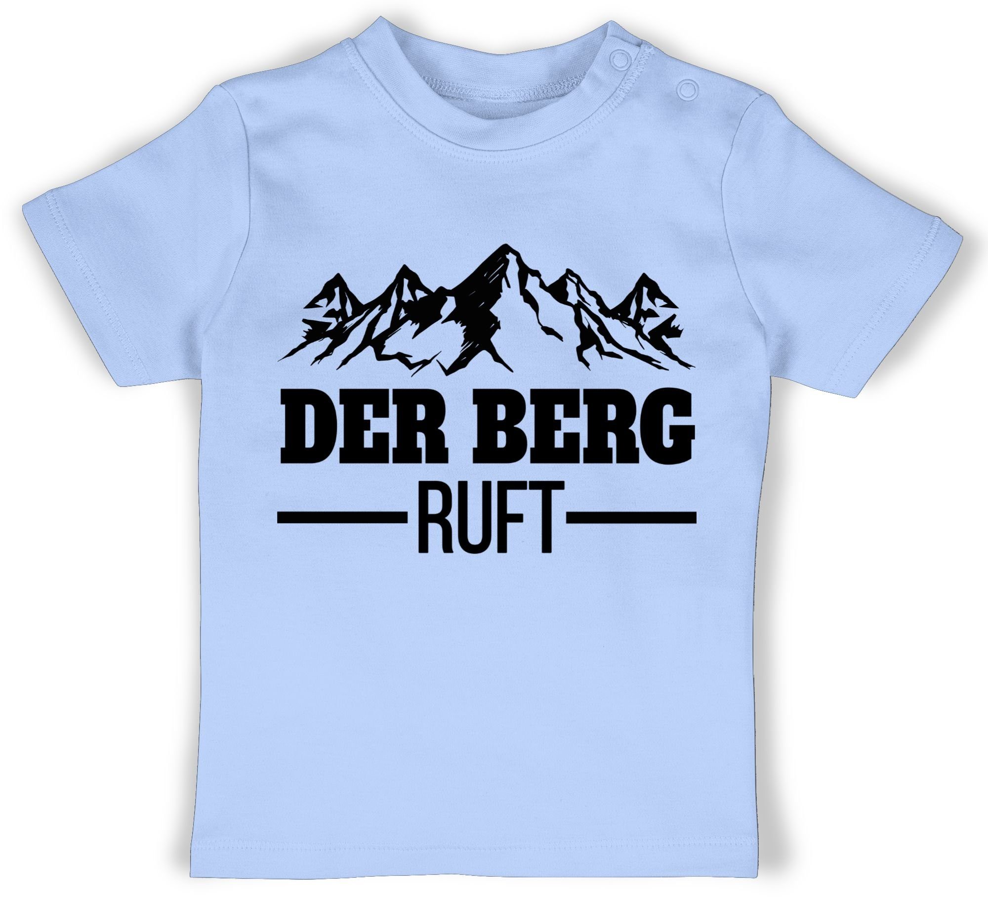 Shirtracer T-Shirt Der Berg ruft - schwarz Sport & Bewegung Baby 1 Babyblau
