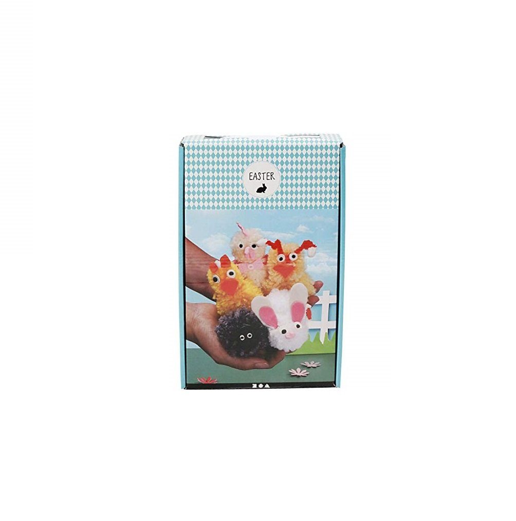 creativ company Kreativset Bastelset - Ostertiere - Frühlingsdeko selber machen, DIY-Set zur Anfertigung von Oster-Figuren - für Groß und Klein