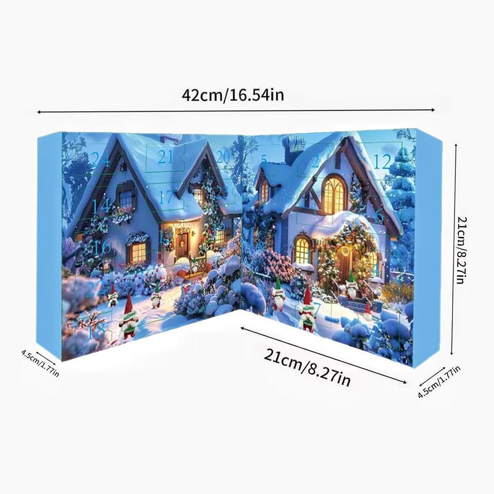 CLTYQ Adventskalender Gnome Adventskalender 2025, 24 Tage Weihnachtsgnome Countdown, Weihnachtsgnome-Plüschpuppen Spielzeug für Kinder und Babys