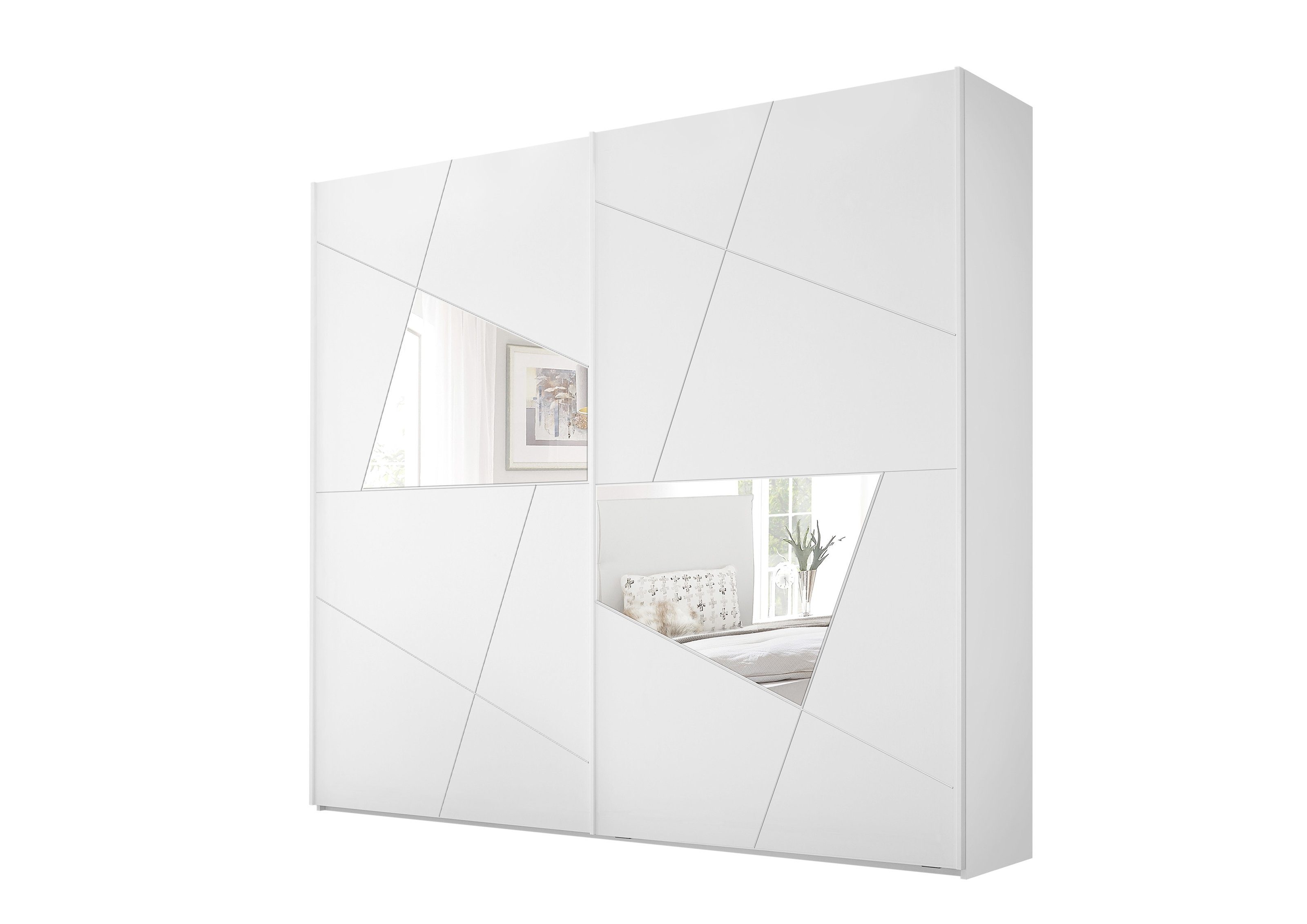 möbelando Kleiderschrank Valeria 243 x 230 x 57 cm (B/H/T)