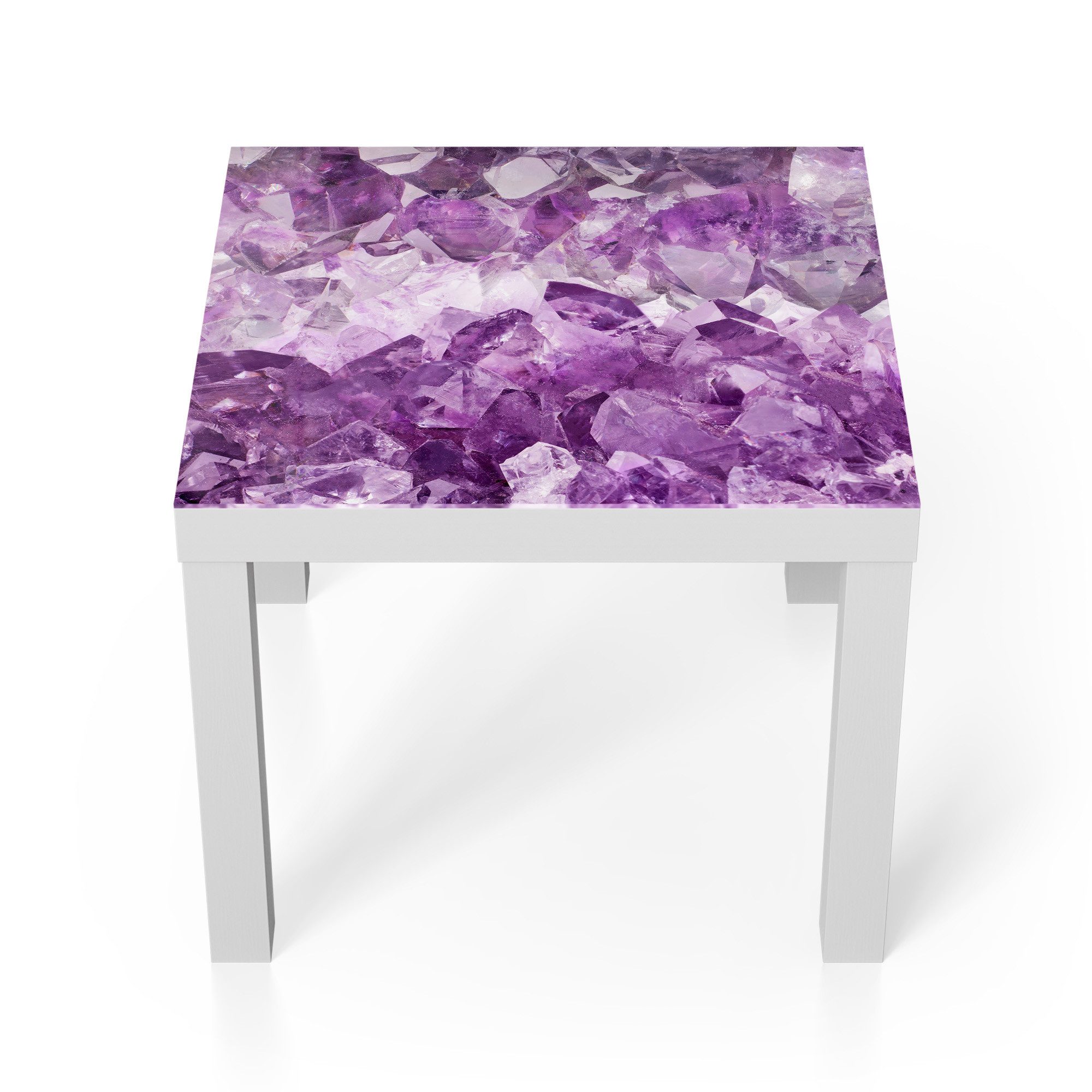 DEQORI Couchtisch 'Violette Pracht', Glas Beistelltisch Glastisch modern