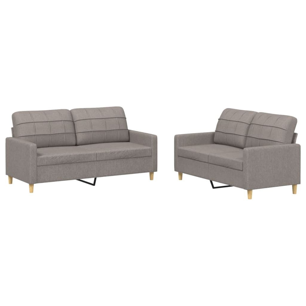 vidaXL Sofa 2-tlg. Sofagarnitur mit Kissen günstig online kaufen
