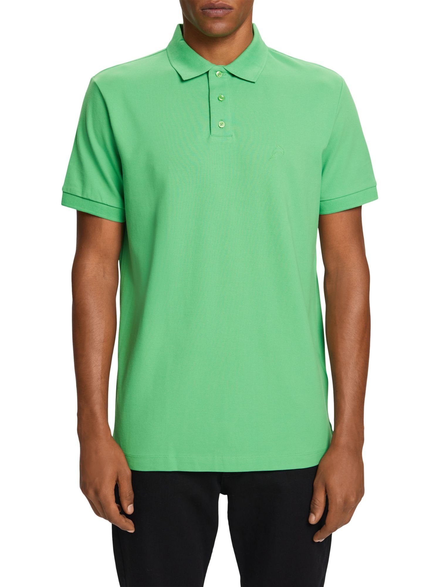 (1-tlg) sports Piqué-Poloshirt esprit Charakteristisches T-Shirt GREEN