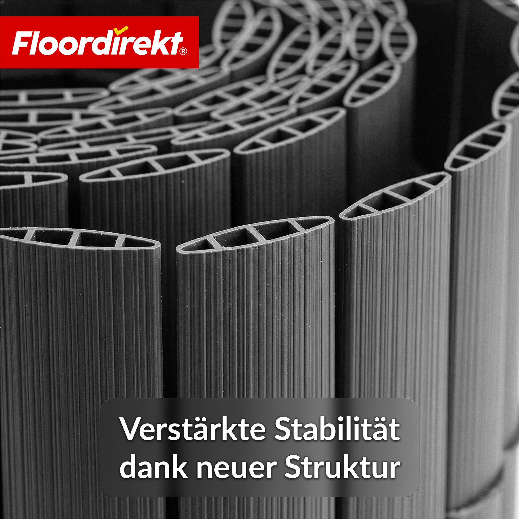 Floordirekt Sichtschutzelement aus PVC für Balkon & Garten, wetterfest & UV-beständig, pflegeleicht, (Schimmelabweisend), flexibler Sichtschutz aus Kunststoff, verschiedene Größen & Farben