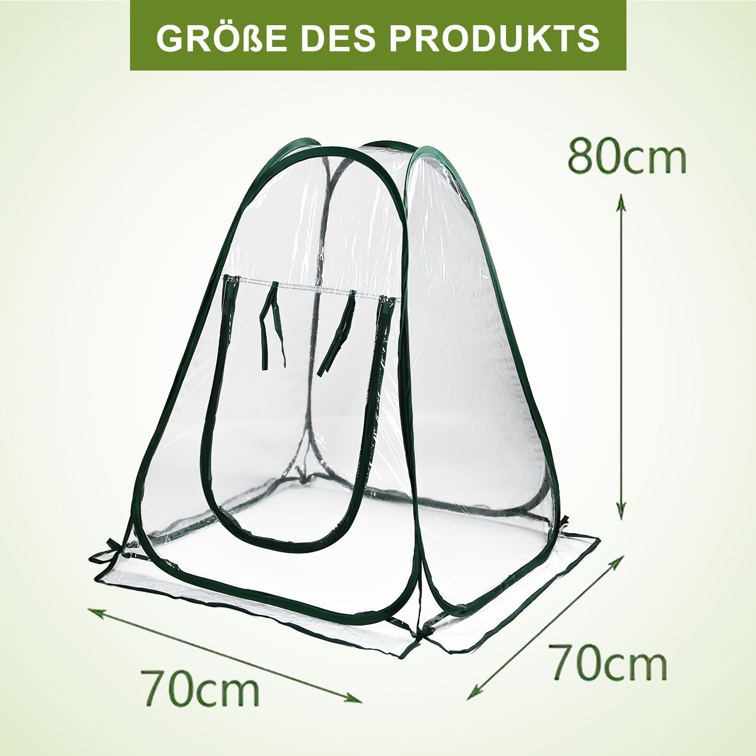 HEYHIPPO Gewächshaus 70x70x80cm Pop-up Mini Anzucht günstig online kaufen