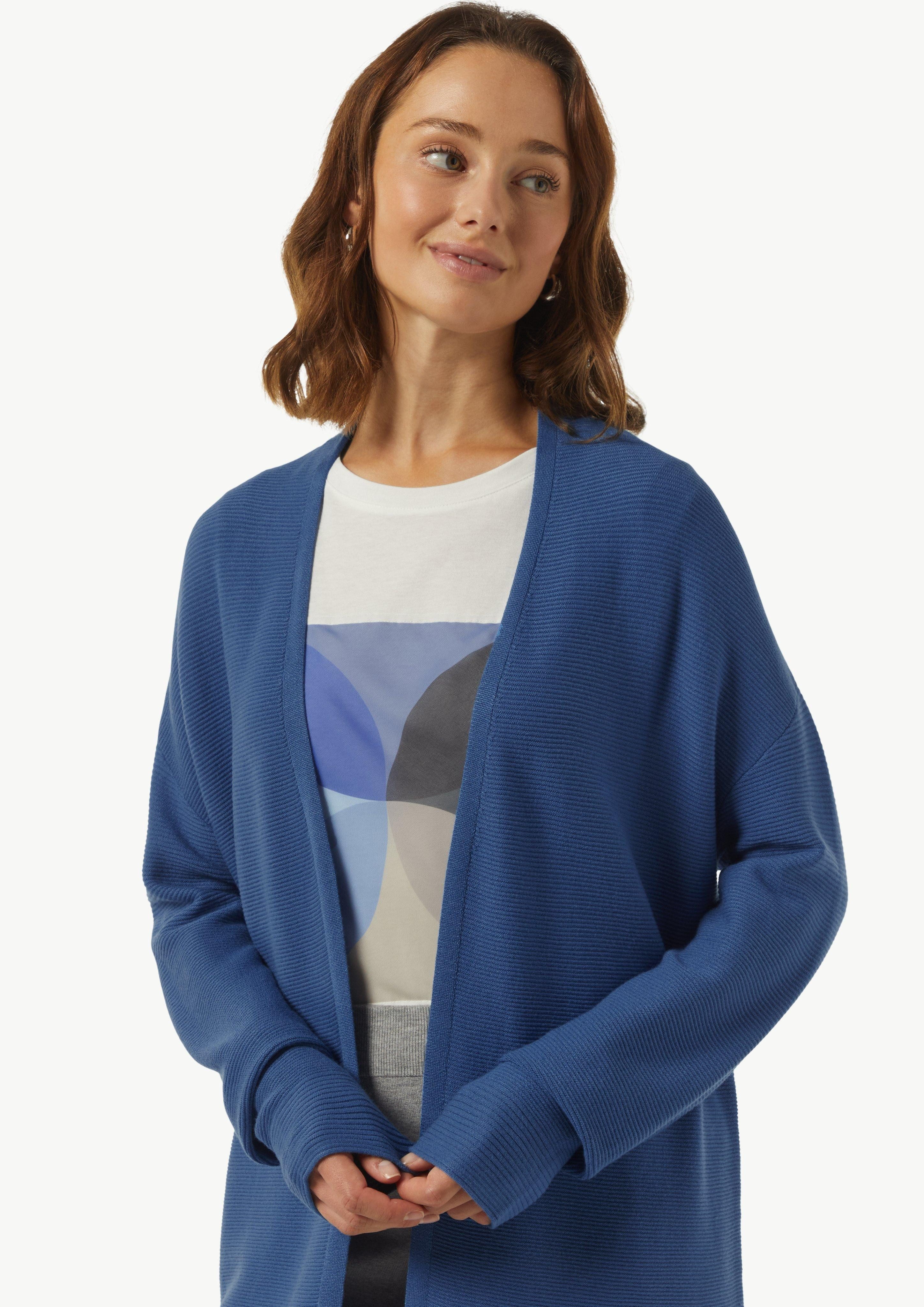 Comma Strickjacke Gerippte Strickjacke im Relaxed günstig online kaufen