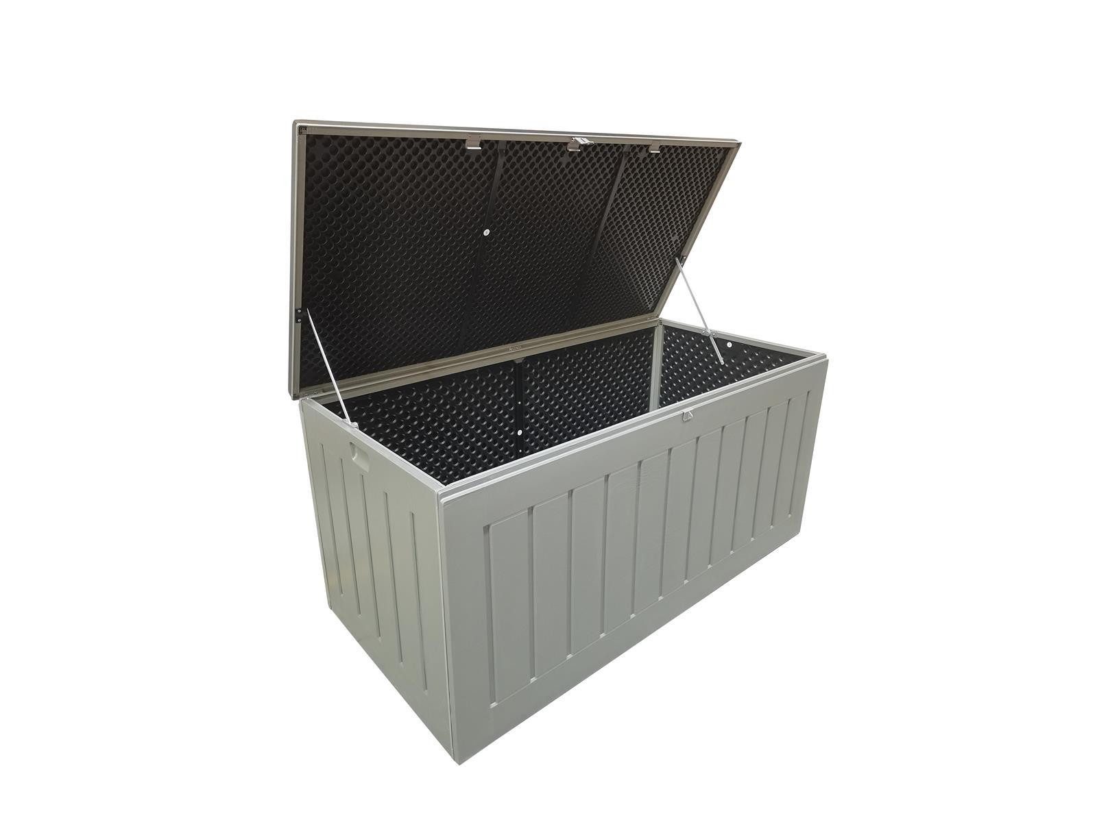 bellavista - Home&Garden® Auflagenbox Kissenbox Aik 830 Liter Auflagenbox grau abschließbar (1 St), grau, Kunststoff, wetterfest, wetterfest - Garten, Terrasse, Balkon