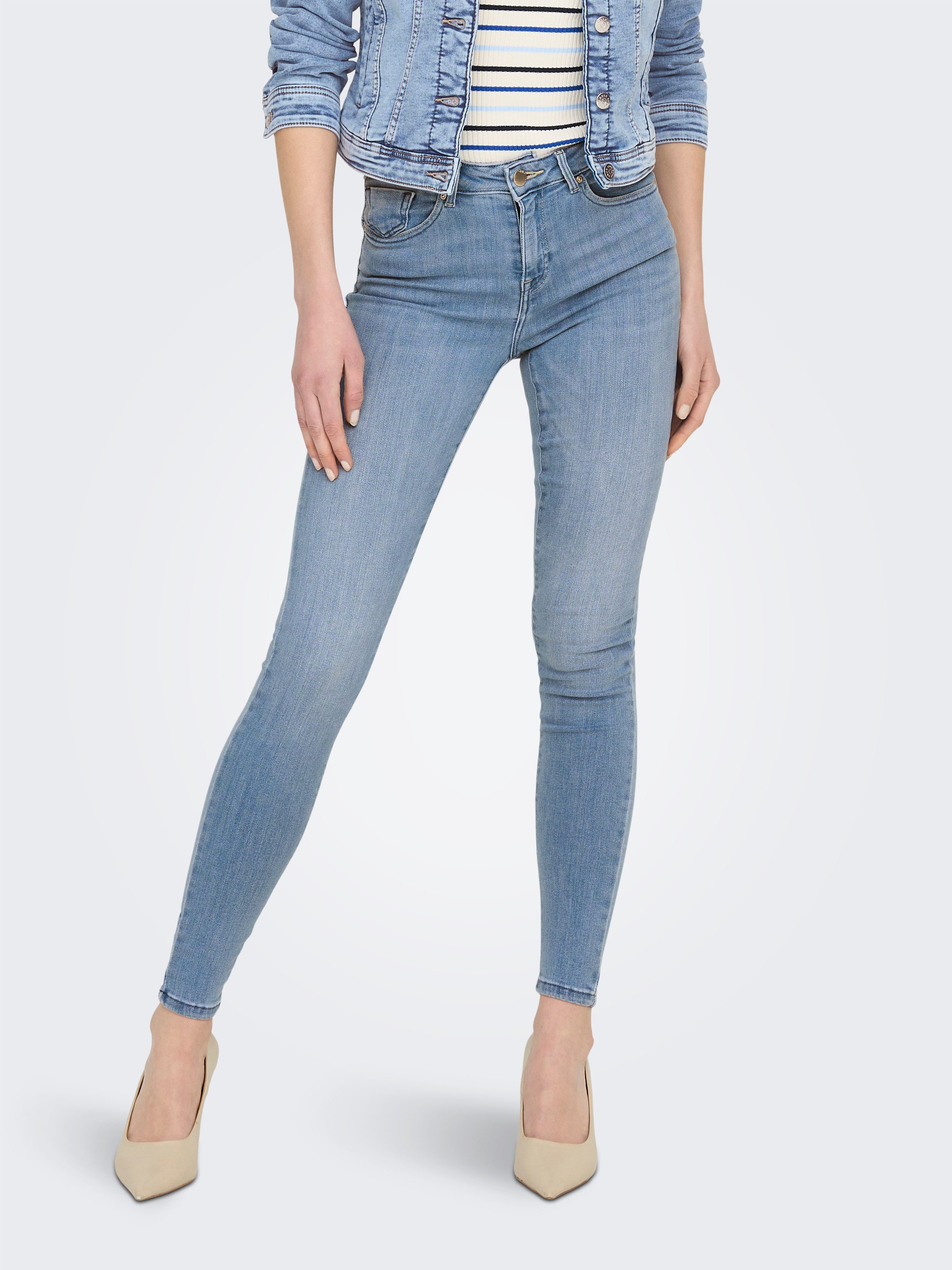 ONLY Skinny-fit-Jeans ONLPOWER MID PUSH UP SK DNM AZG944 NOOS