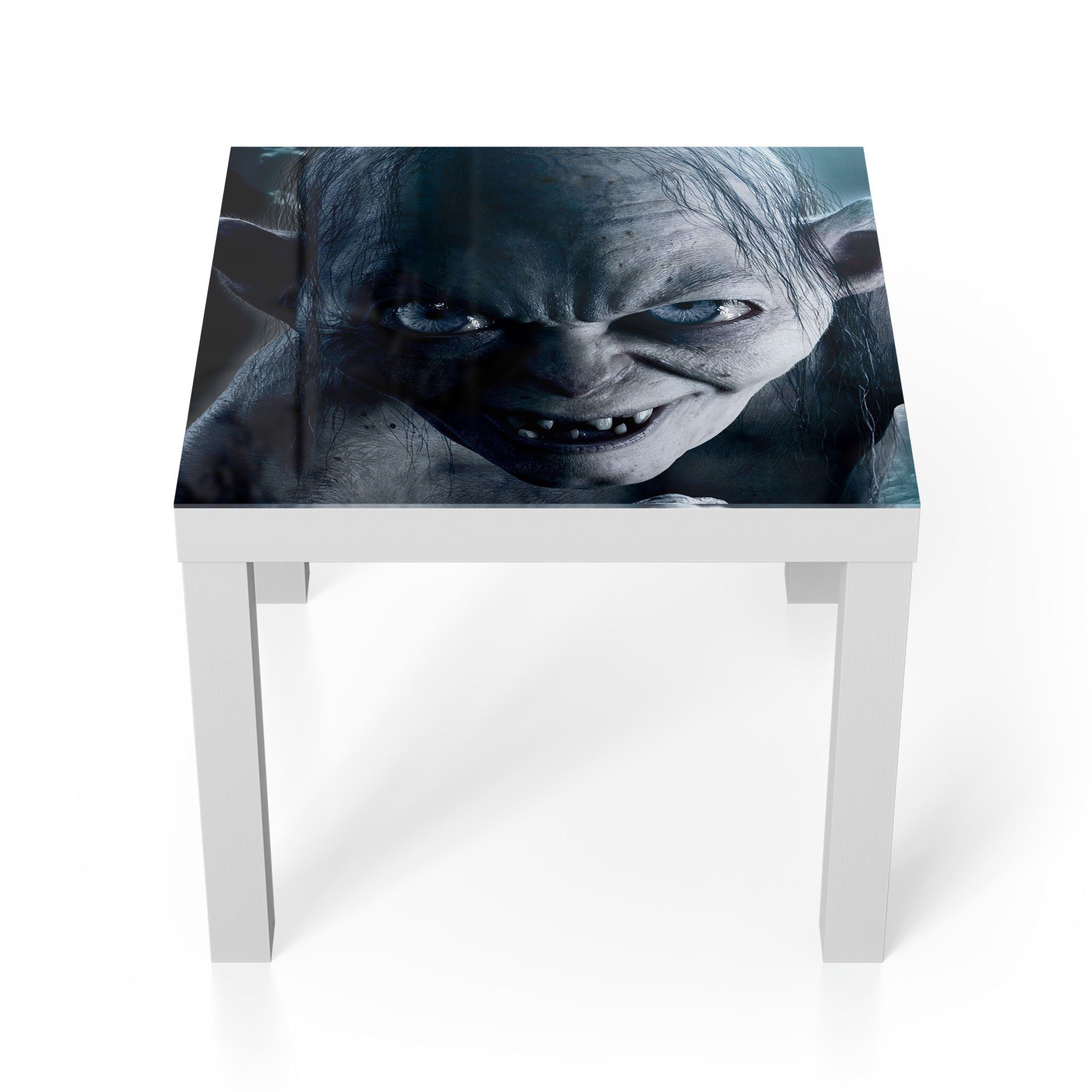 Glastisch 'Gollum Couchtisch DEQORI Glas Nahaufnahme (HdR)', modern Beistelltisch Weiß