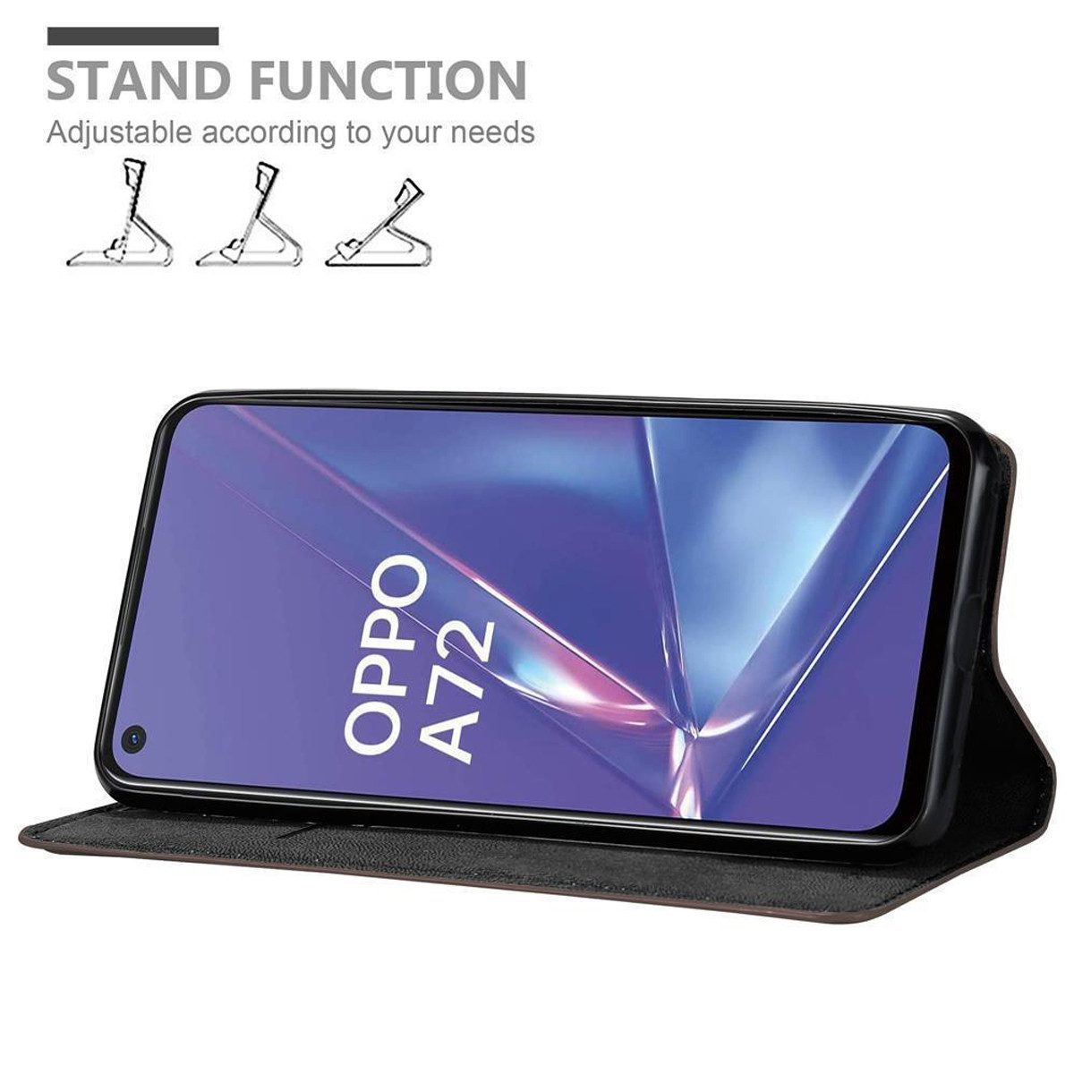 Cadorabo Handyhülle für Oppo A52 Hülle Oppo A52, Hülle Schutzhülle mit Standfunktion, Magnetverschluss und Kartenfach