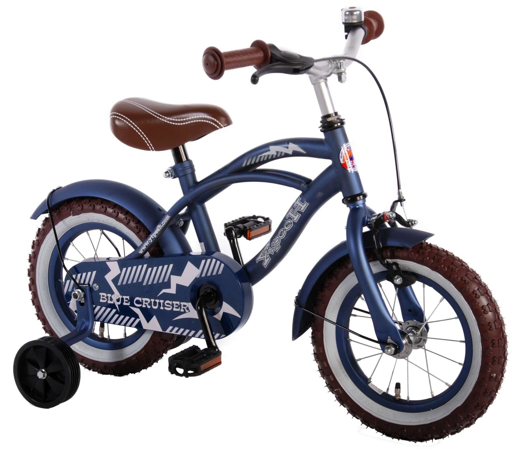 12 Zoll Fahrrad  Kinderfahrrad  Kinder Jungen  Blau Weiß Bike Cruiser 