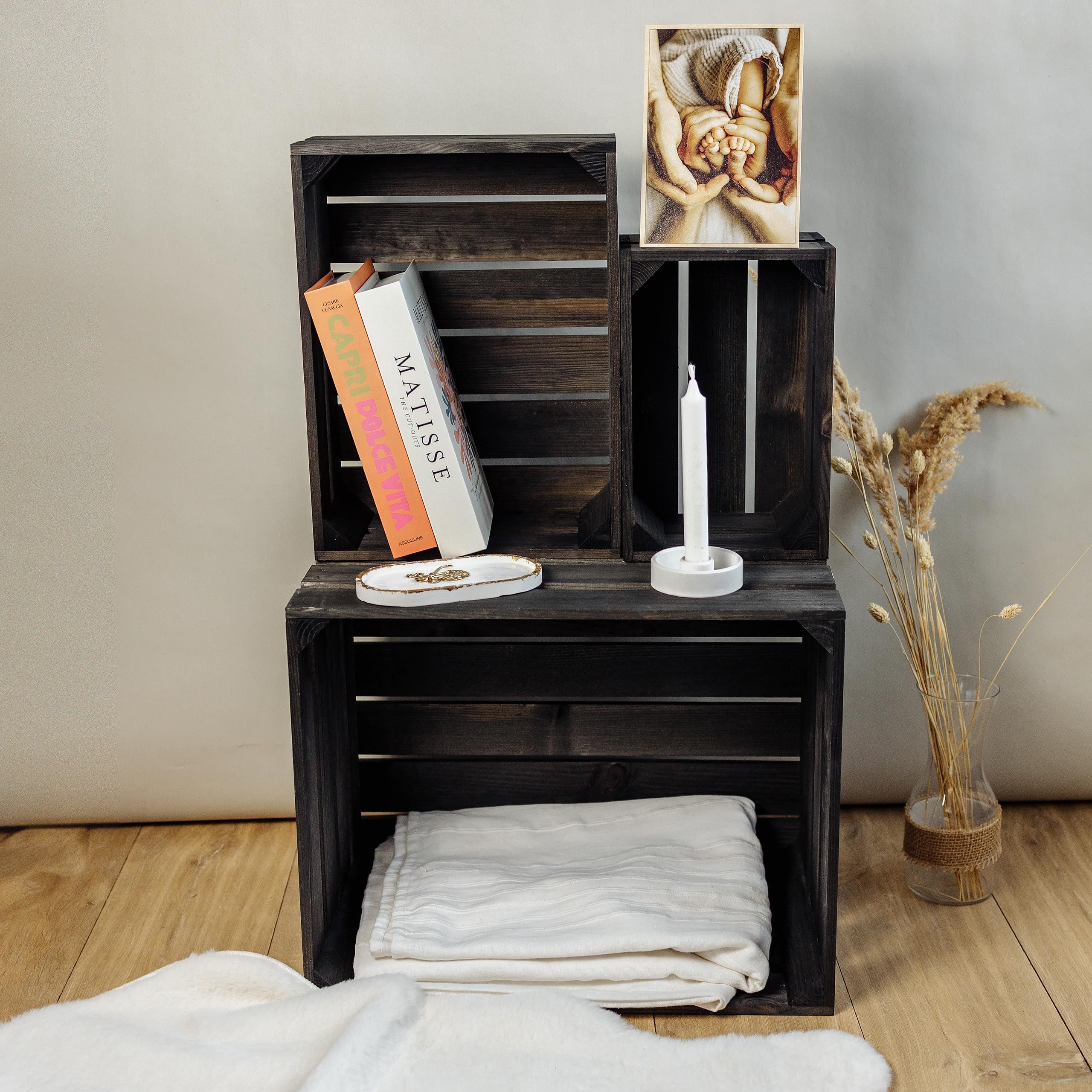 Creative Deco Holzkiste Kiste Holz Deko Holzkiste, Obstkiste Weinkisten Apfelkiste – Bild 5 von 5