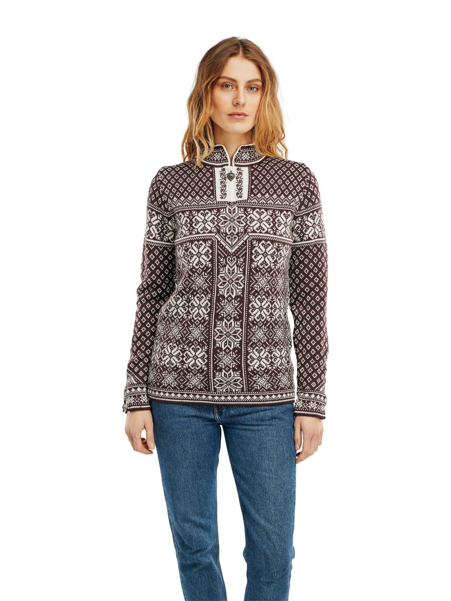 Dale of Norway W - Offwhite Sweater Damen Dale Peace Aubergine Longpullover Of Norway