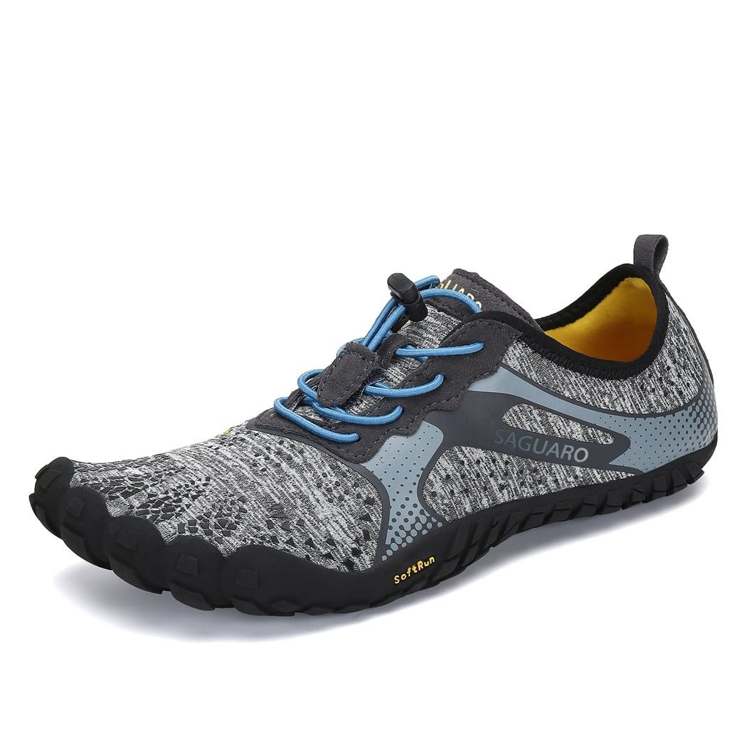 SAGUARO Fast I (flexible Sohle, breite Zehenbox) grau Barfußschuh