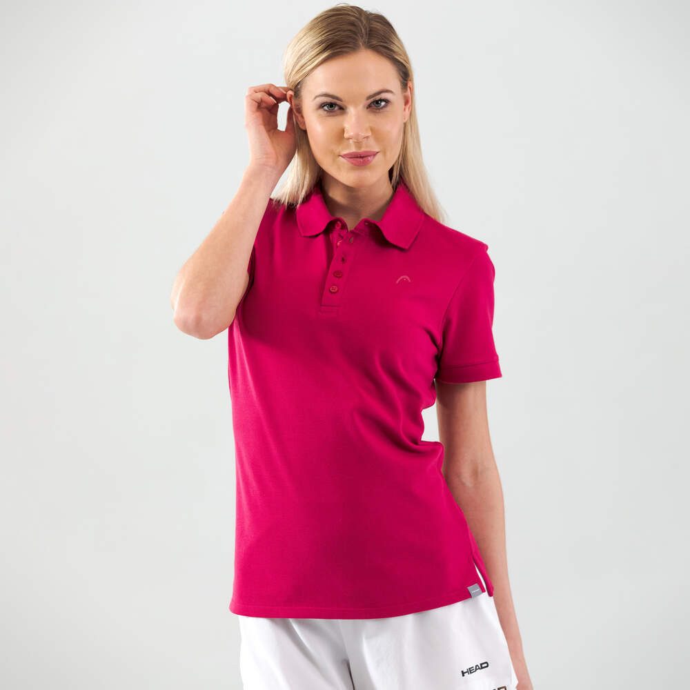 Head Poloshirt (100% Baumwolle) magenta Damen