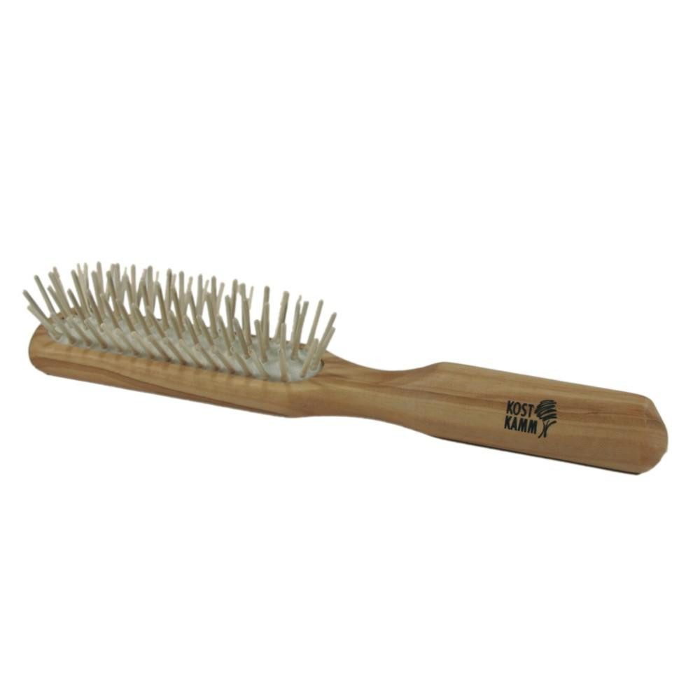 Kost Kamm Haarbürste Holzbürste gerade Holznoppe reihig, Stk