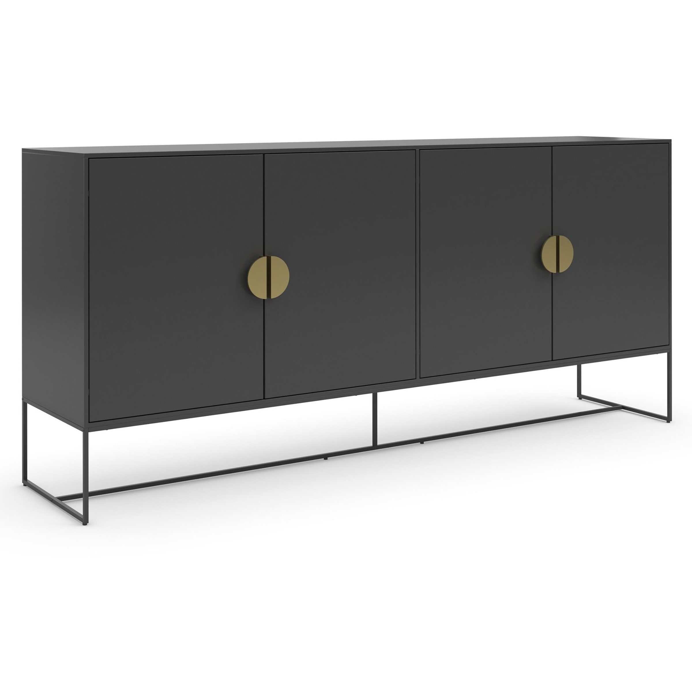 freiraum Sideboard Asia, in Anthrazit - 180x82x40cm (BxHxT)