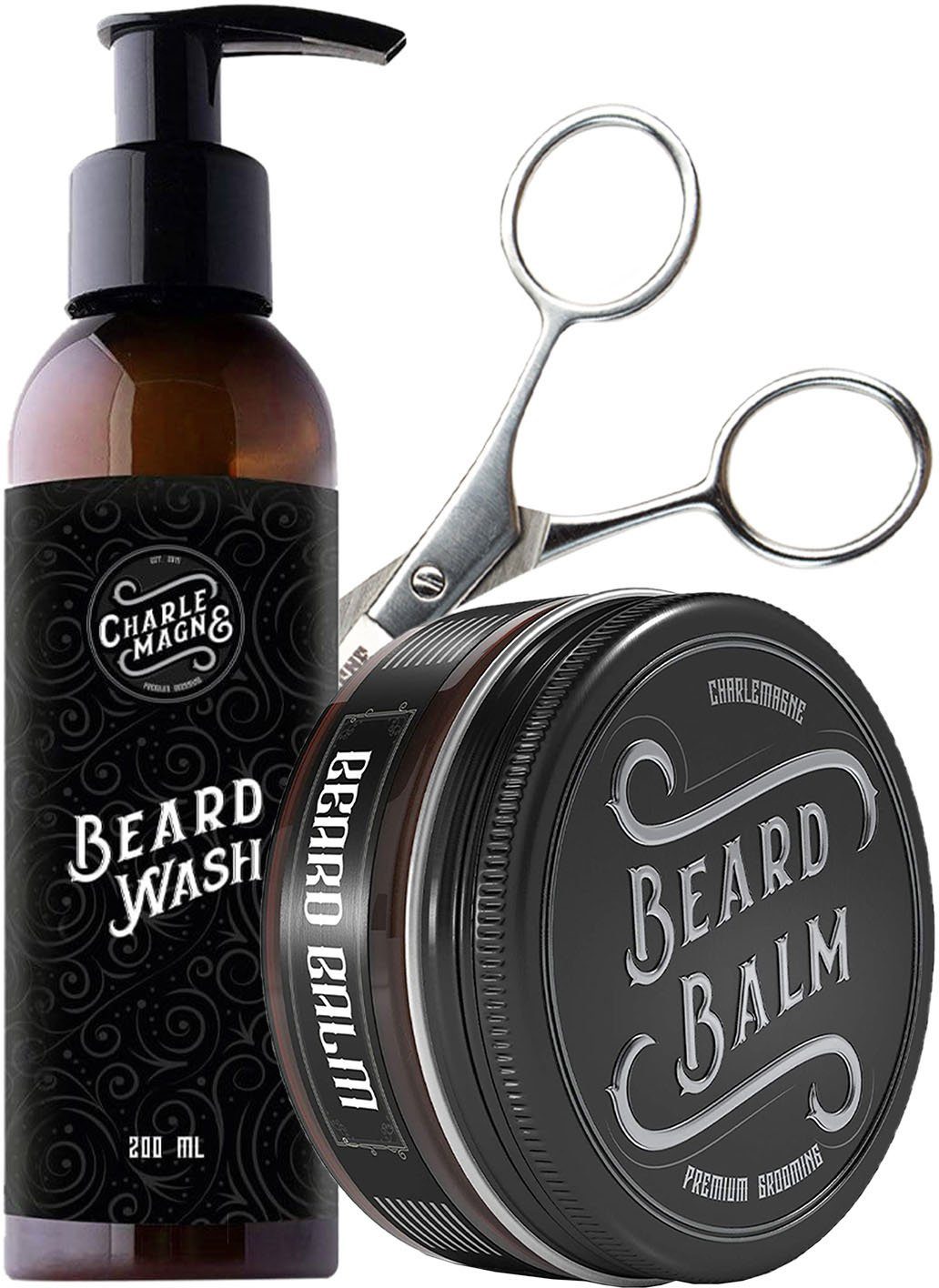 3-tlg. Beardcare CHARLEMAGNE Set, Allround Bartpflege-Set