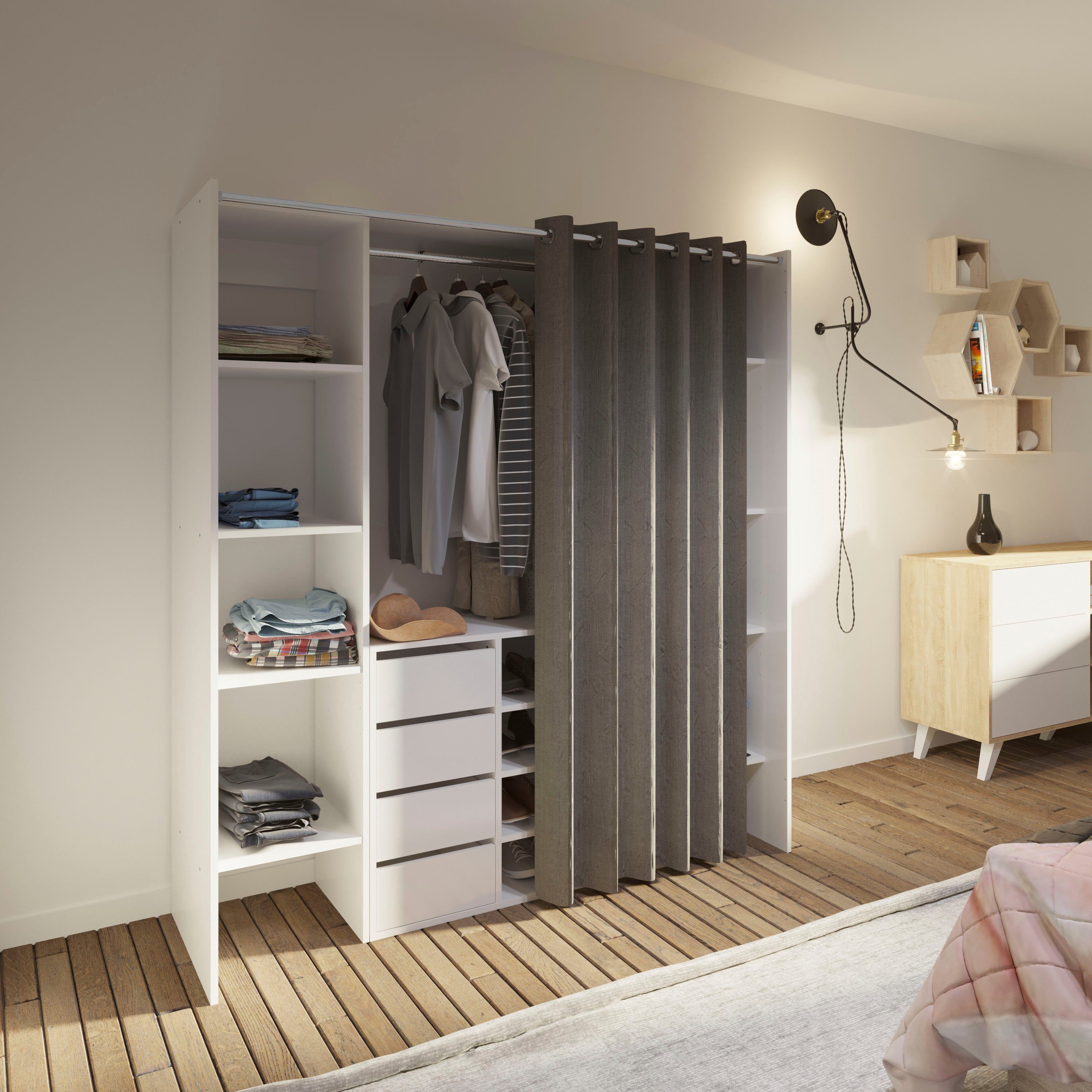 TemaHome Kleiderschrank TOM ausziehbar auf 185,3 günstig online kaufen