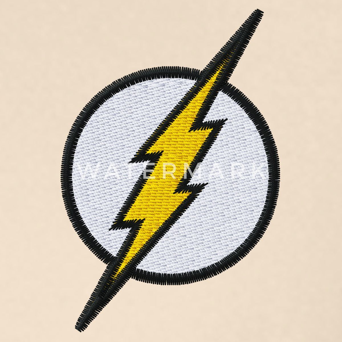 Spreadshirt T-Shirt The Flash Blitz-Symbol Als Stickmotiv Relaxed Fit Unisex T-Shirt (1-tlg)