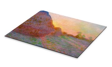 Posterlounge Alu-Dibond-Druck Claude Monet, Getreideschober, Wohnzimmer Malerei
