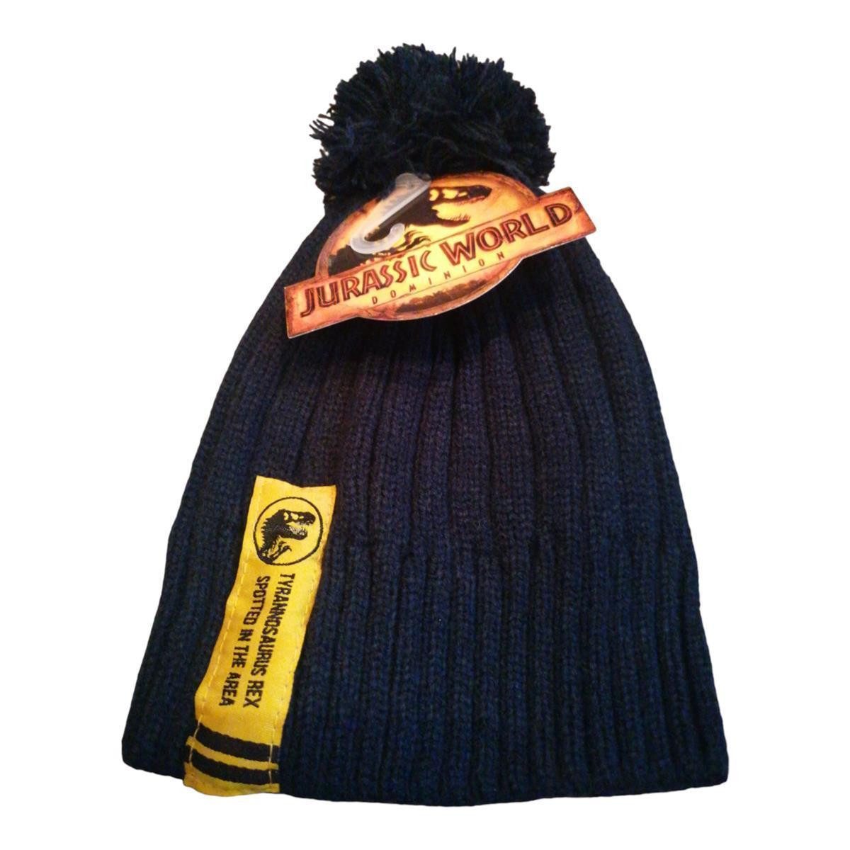 Jurassic World Strickmütze Jurassic World Wintermütze für Jungen, Schwarz, Größen 52 und 54