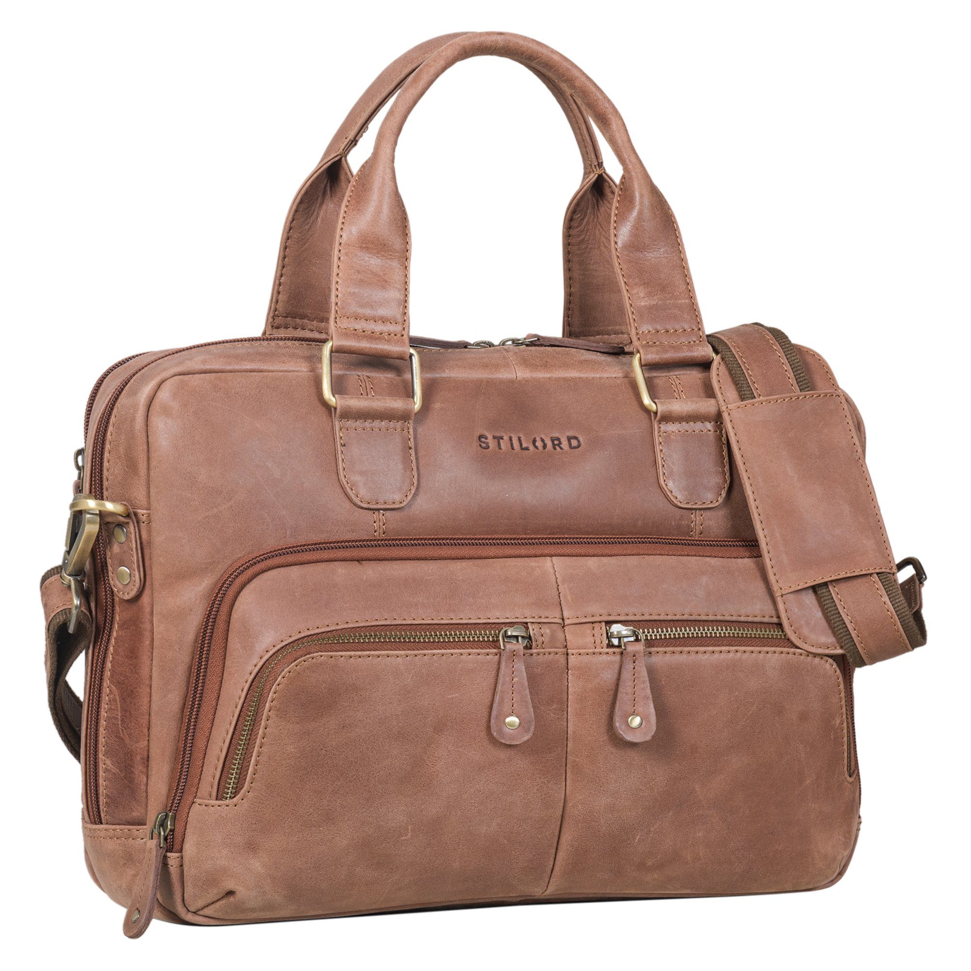 Laptoptasche "Sheldon" Clevere Aktentasche Herren und Damen Leder