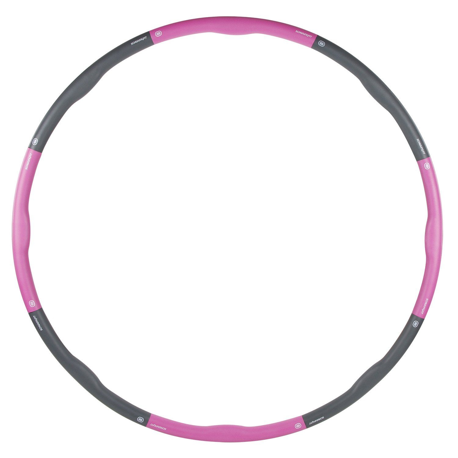 Schwungfit Hula-Hoop-Reifen 1,2Kg Wellendesign, mit Schaumstoff Polster Gelenke rosa 100cm Durchmesser