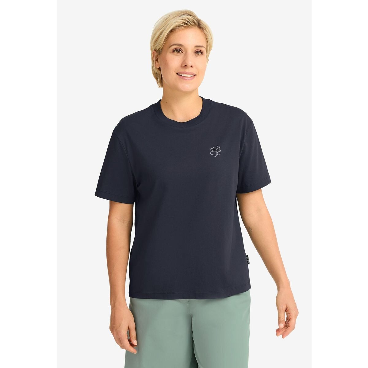 Jack Wolfskin Kurzarmshirt Curious T W Maximaler Komfort und Bewegungsfreiheit dank Bio-Baumwolle und