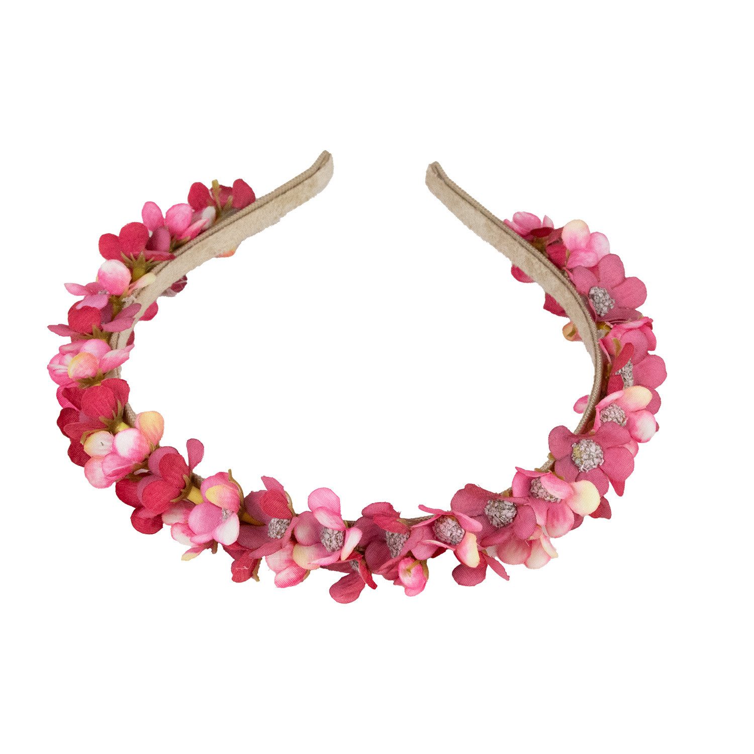 Trachtenland Haarreif Blumen Haarreif "Elfe" - Schmaler Blütenkranz Haarschmuck Hochzeit