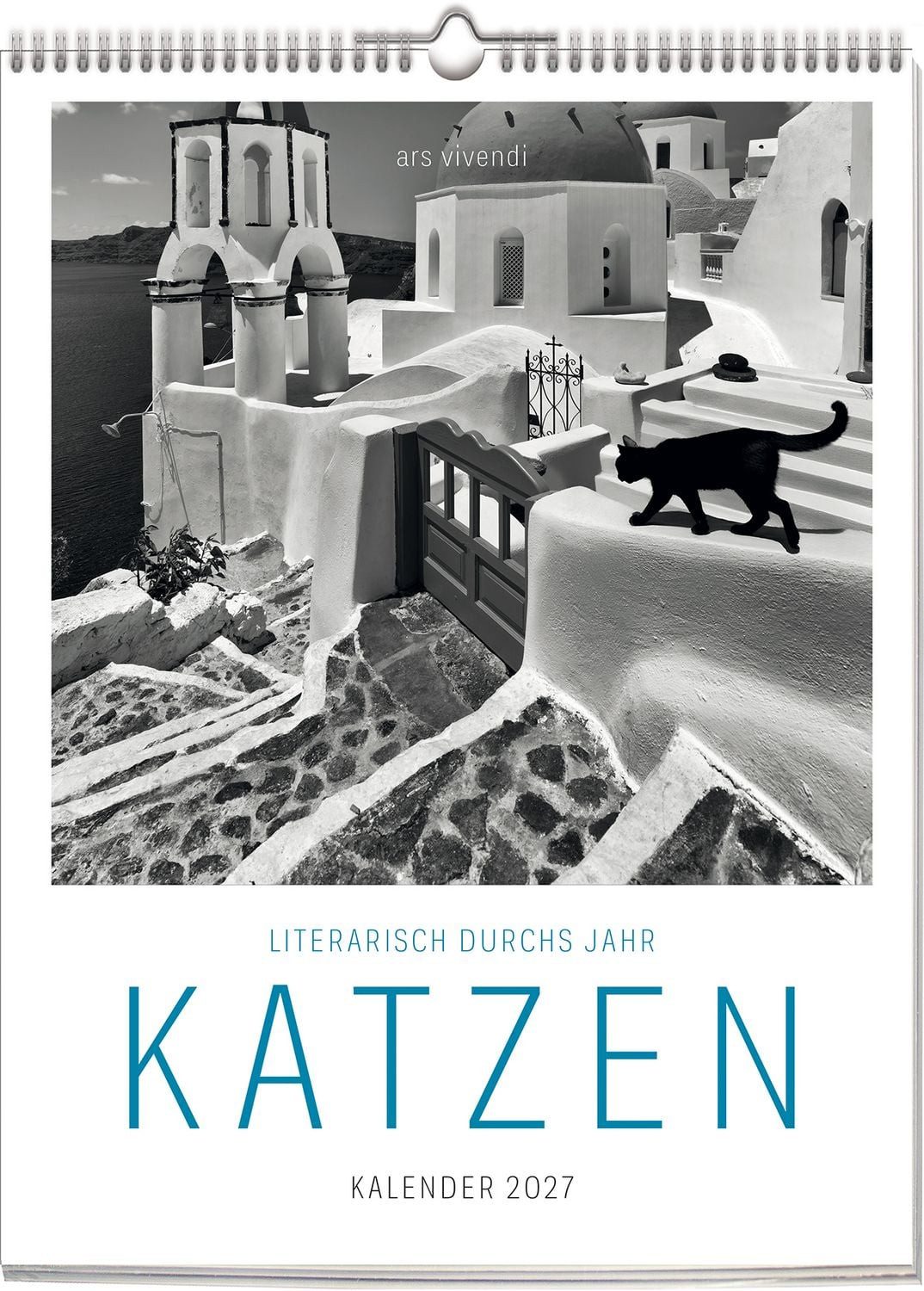 ars vivendi Wandkalender Literarisch durchs Jahr - Katzen 2027