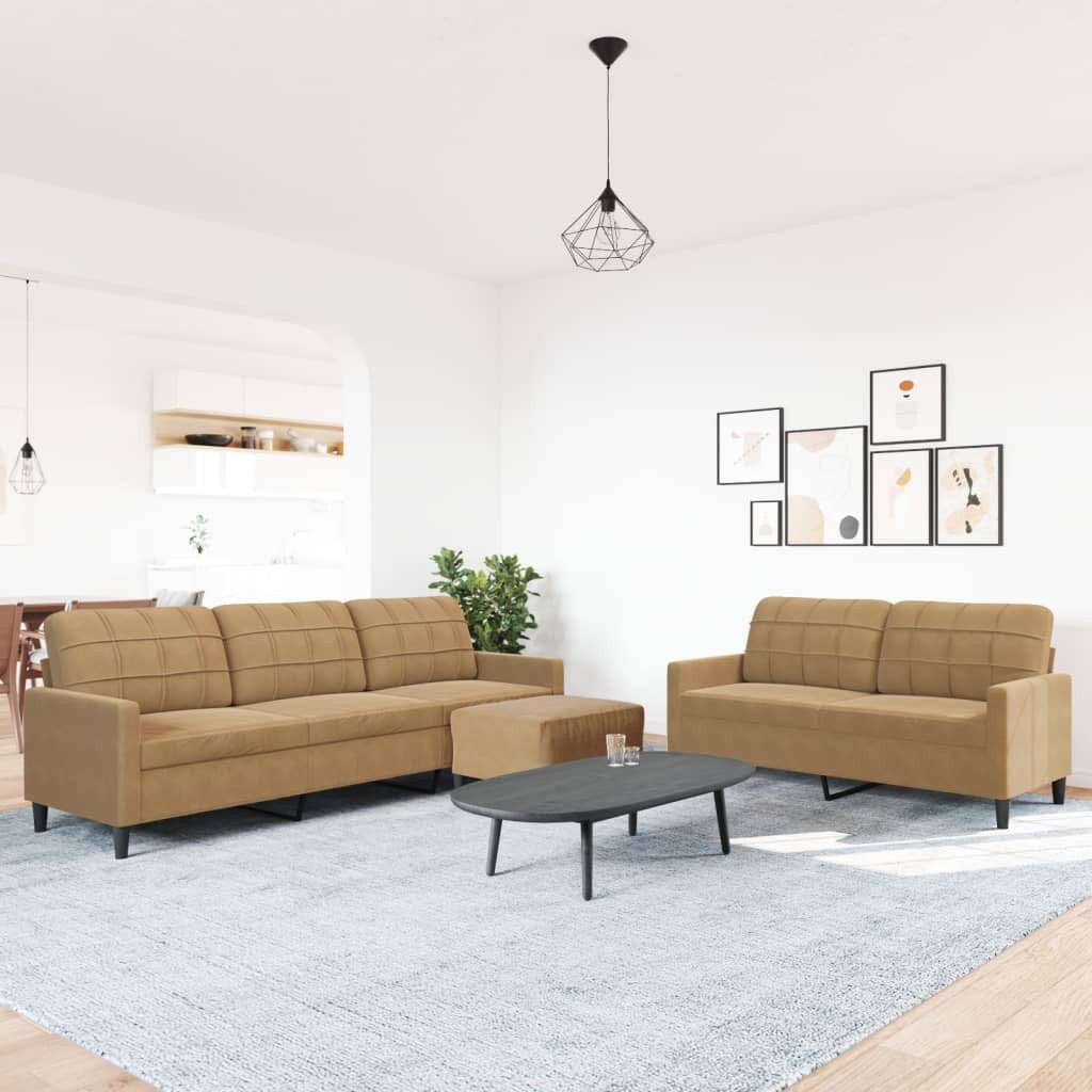 vidaXL Sofa 3-tlg. Sofagarnitur mit Kissen günstig online kaufen