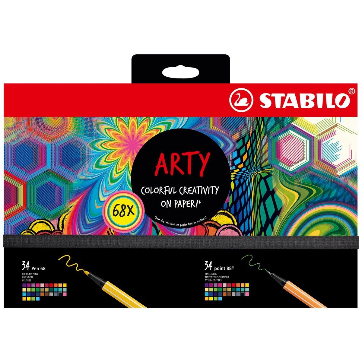 STABILO Pinselstift STABILO ARTY Creative Set - Pen 68 + point 88 - 68er Set