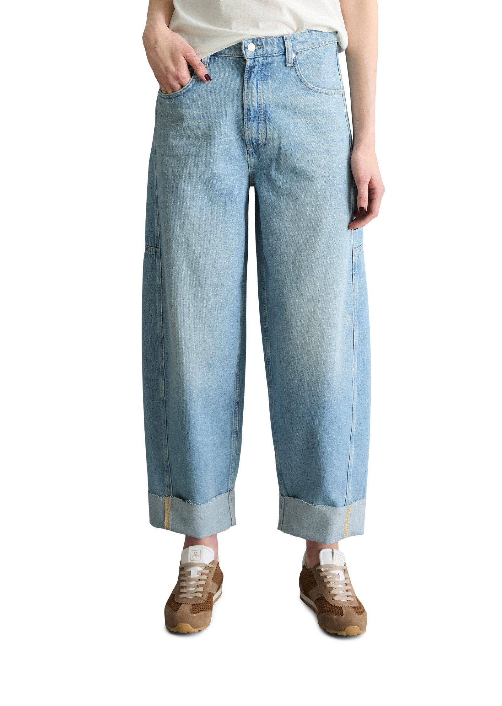Weite Jeans aus reiner Bio-Baumwolle