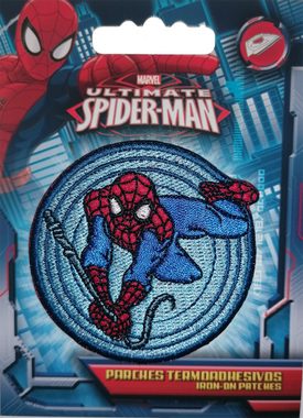Catch the Patch Aufnäher Bügelbild, Aufbügler, Applikationen, Patches, Flicken, zum aufbügeln, Polyester, Spiderman Comic Netz rund   - Größe: 6,1 x 6,2 cm