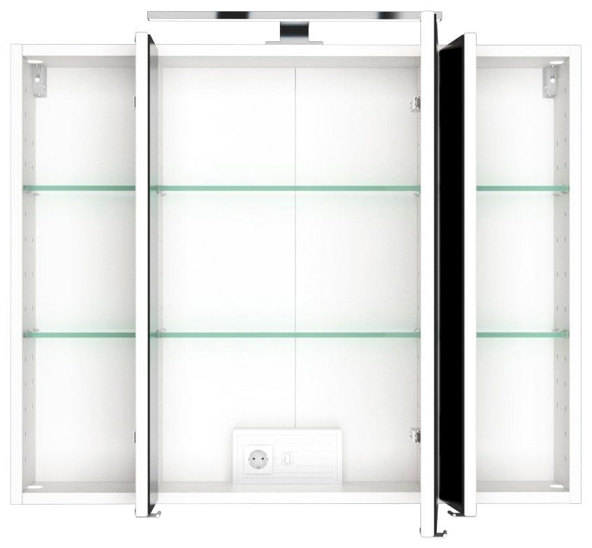 HELD MÖBEL Spiegelschrank Malibu Breite 80 cm, mit Spiegeltüren und  Türendämpfern