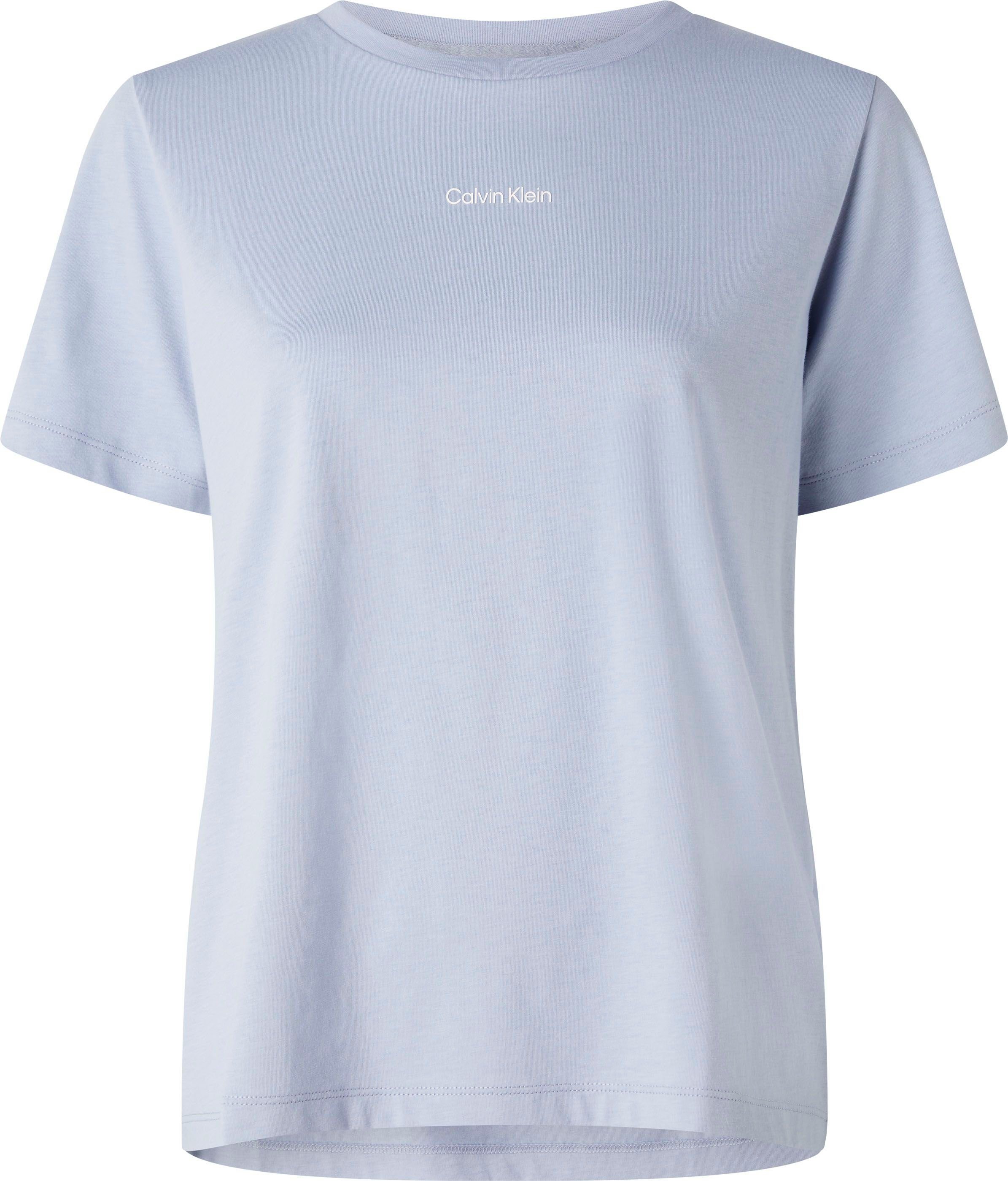 Calvin Klein T-Shirt Baumwolle MICRO LOGO aus reiner hellblau T-SHIRT