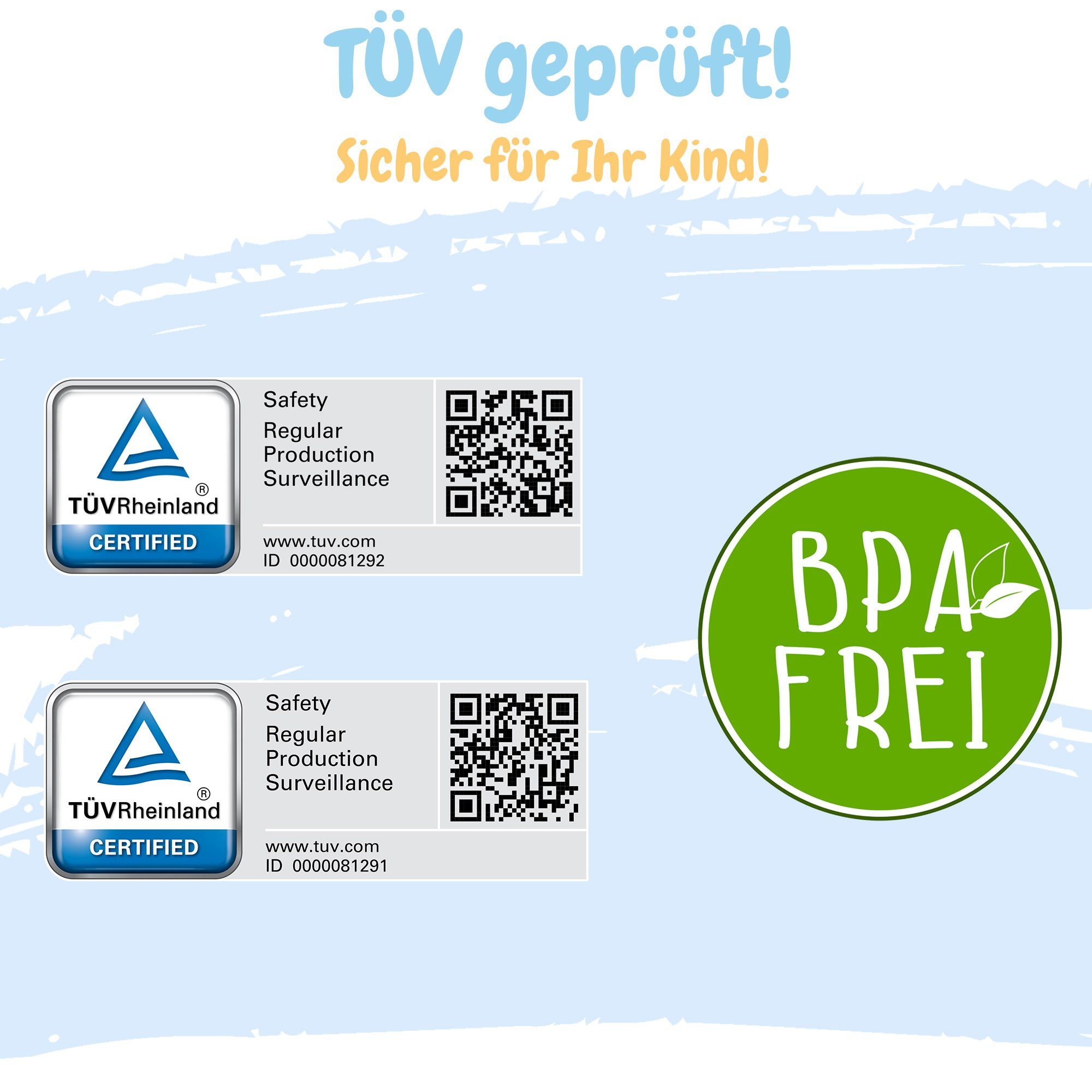 Babykajo Babybadewanne, (Komplett-Set, 2-tlg), Baby Wanne + Wanneneinsatz - TÜV Rheinland geprüft