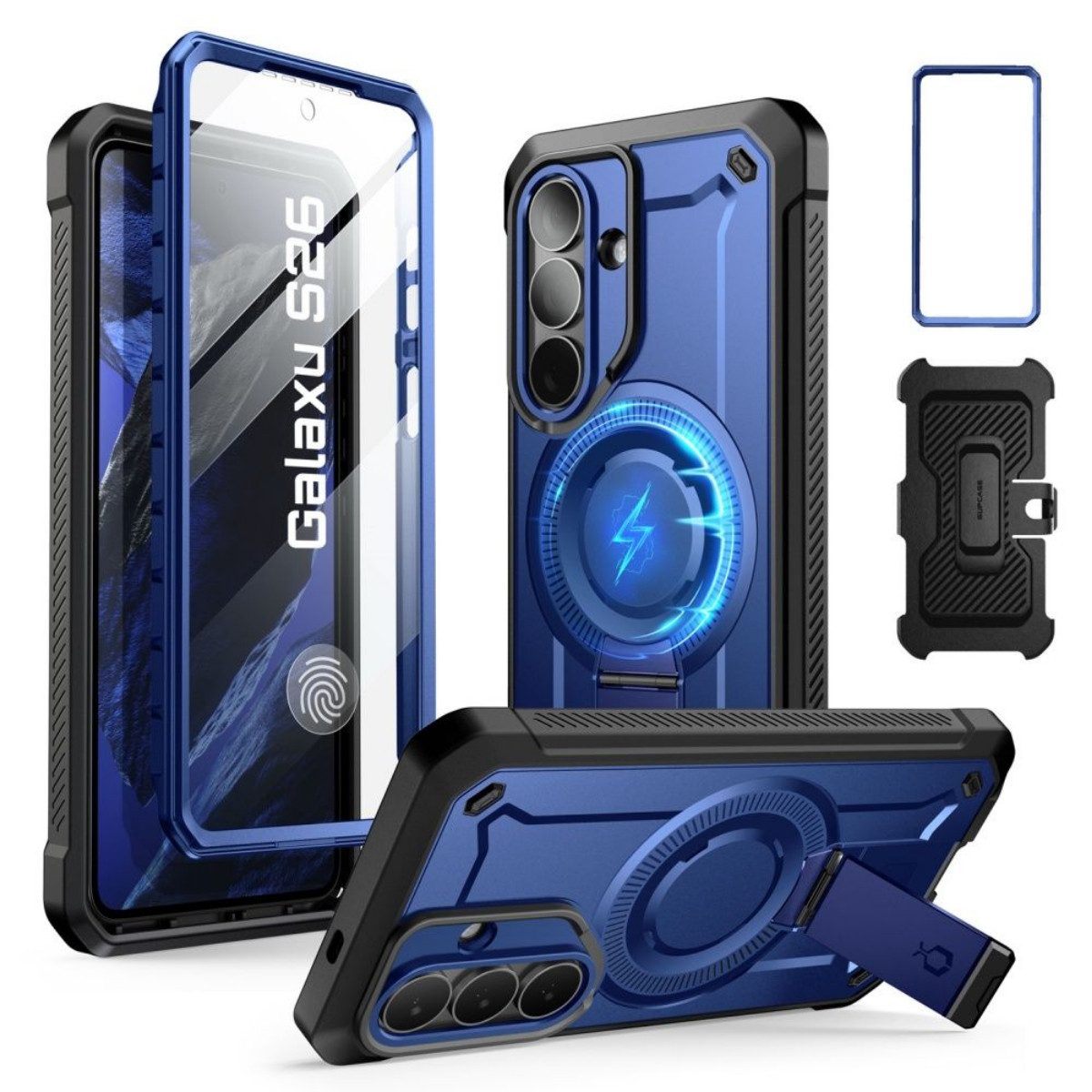 Supcase Schutz-Set Unicorn Beetle Pro Mag Hülle + Schutzglas Set für Samsung Galaxy S26 6,2 Zoll, Zwei Frontrahmen bieten flexible Schutzoptionen