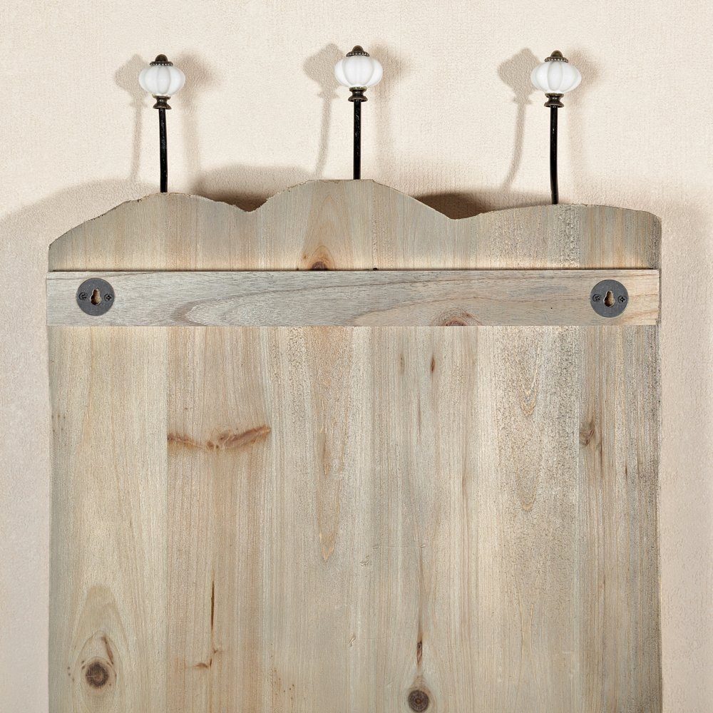 Melko Wandgarderobe Garderobenpaneel Wandgarderobe mit Kleiderhaken in Weiß 100cm (Stück, 1 St., Paneel), Paulownienholz