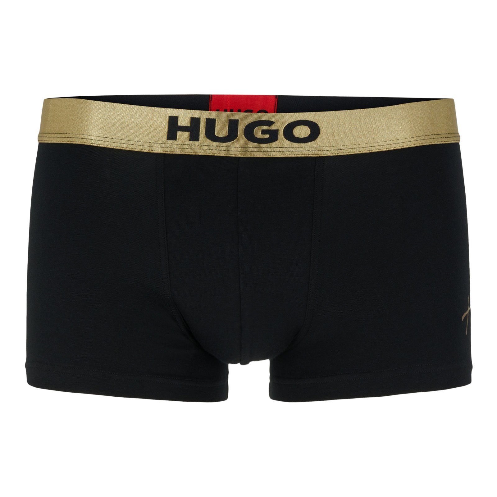 HUGO Trunk Trunk Excite kontrastfarbenem 001 black (1-St) Bund mit