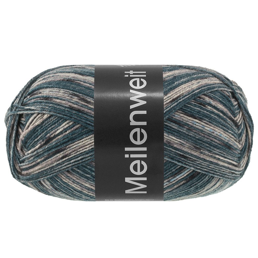 LANA GROSSA MEILENWEIT 100 g DENIM MIX Häkelwolle, 420 m (zeitlose 4-fach Herren-Sockenwolle), 100 g