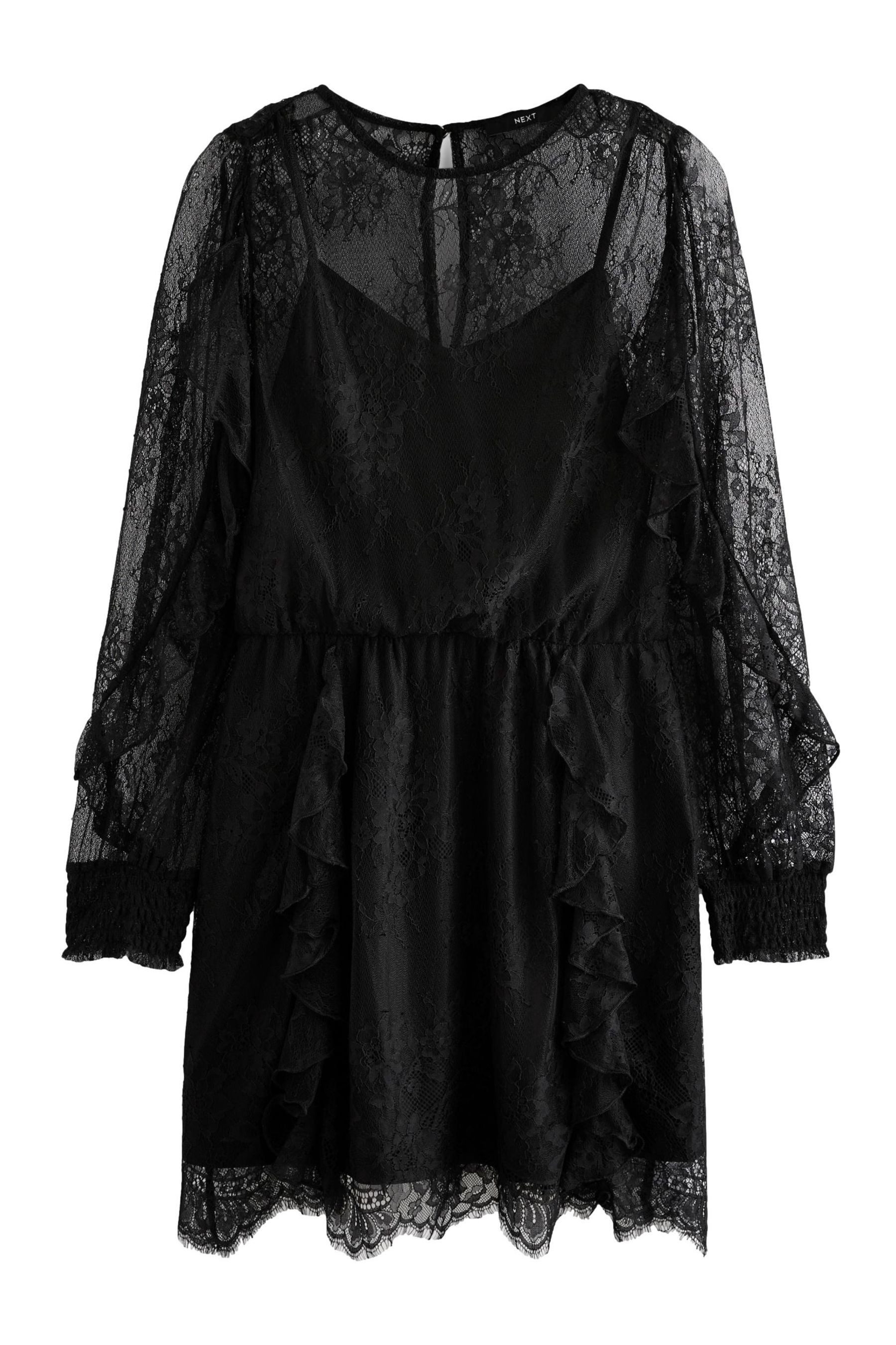 Next Spitzenkleid Langarm-Minikleid mit Spitze und günstig online kaufen
