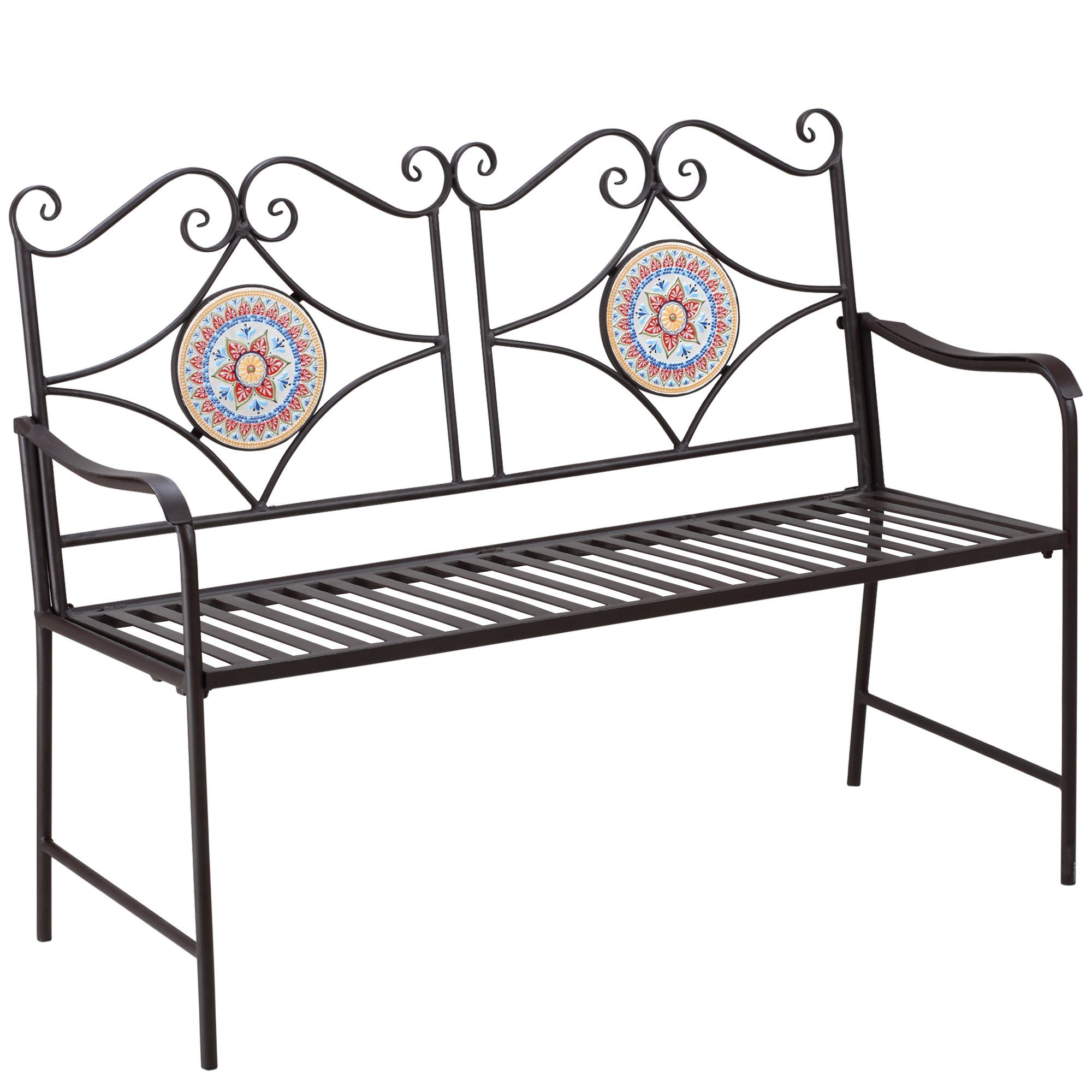 Outsunny Gartenbank 2-Sitzer Parkbank mit Rückenlehne, günstig online kaufen