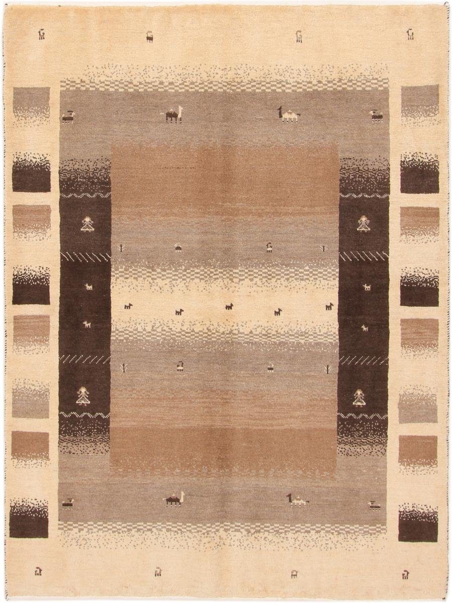 Orientteppich Perser Gabbeh Yalameh Nature 147x193 Handgeknüpfter Moderner, Nain Trading, rechteckig, Höhe: 18 mm